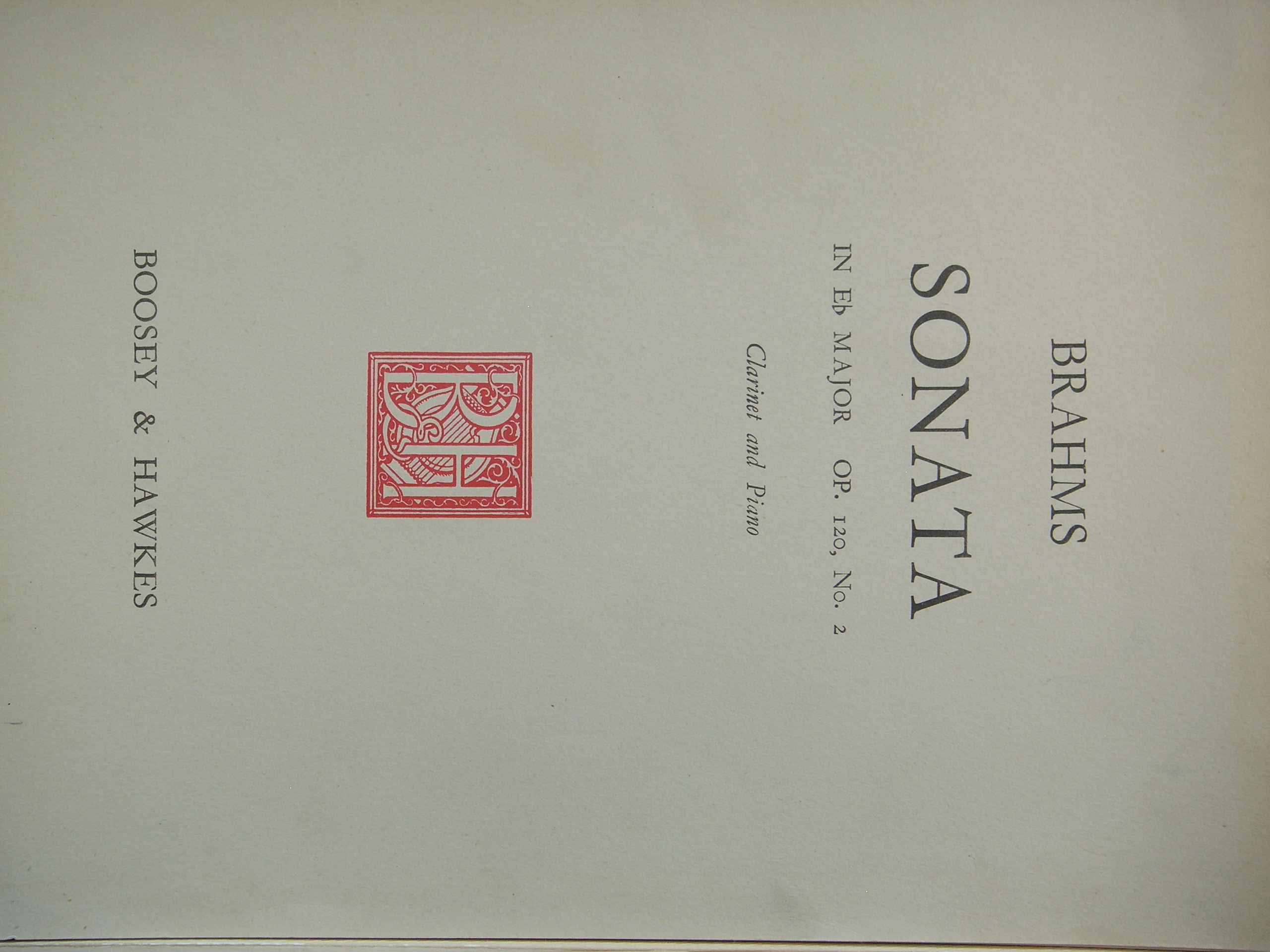 Image for Sonata (Clarinet/Piano) Op. 120, No. 2