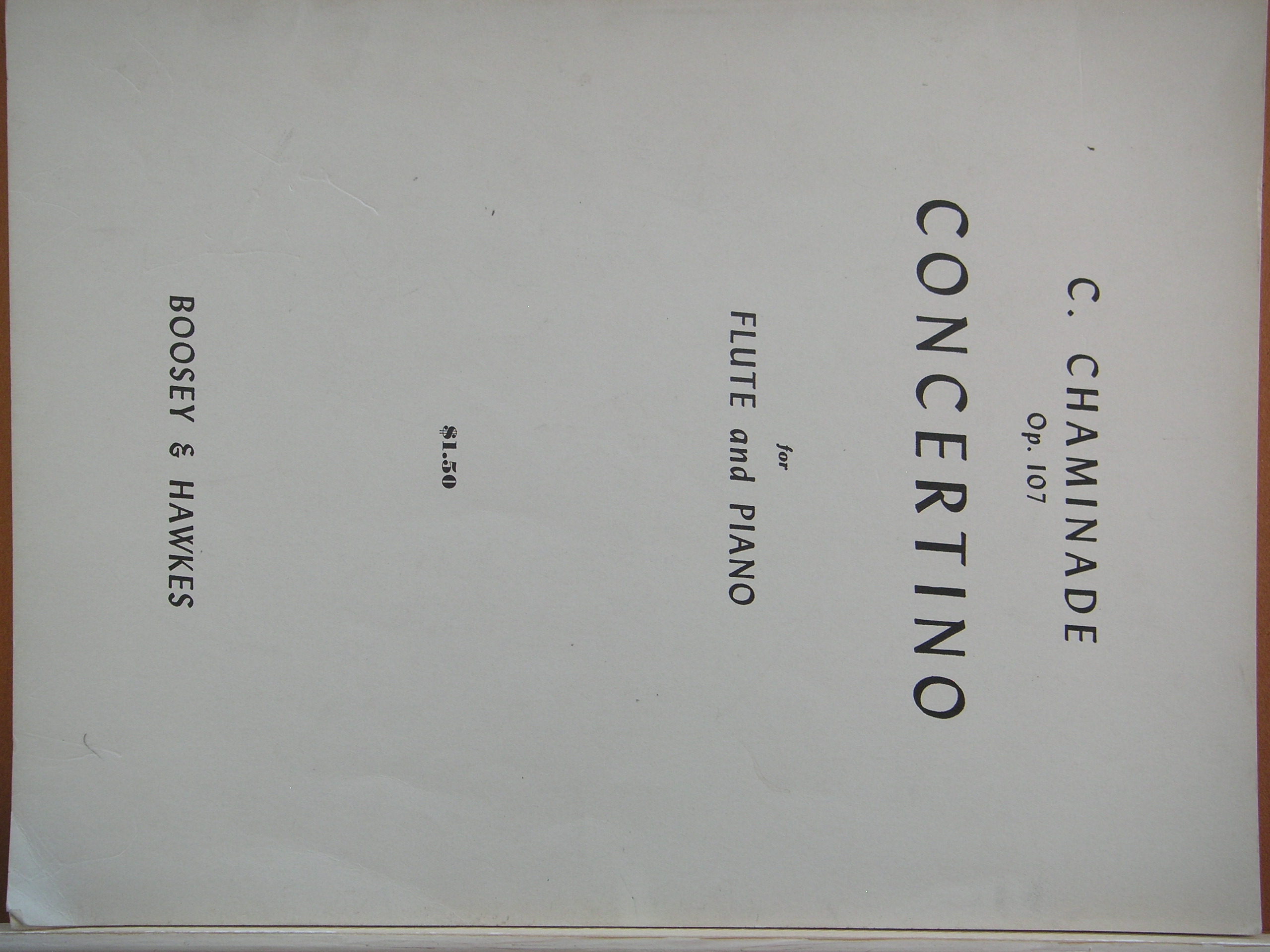 Image for Concertino for Flute and Piano Op. 107