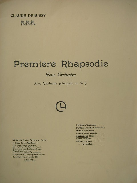 Image for Premiere Rhapsodie