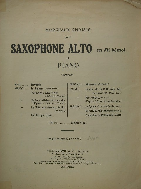 Image for Collection 6 pieces E-Flat Saxophone