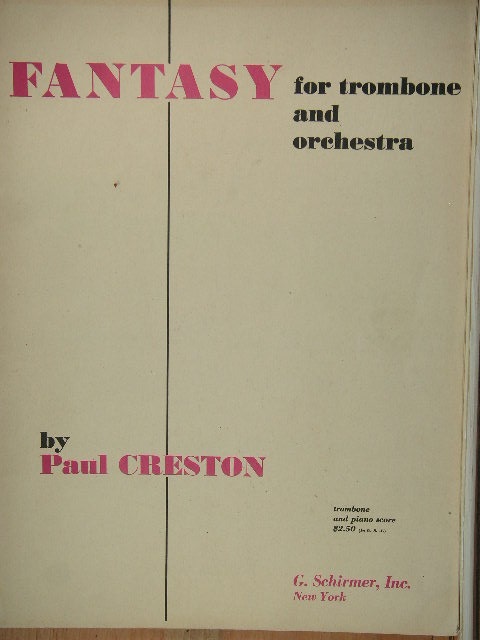 Image for Fantasy for Trombone and Orchestra