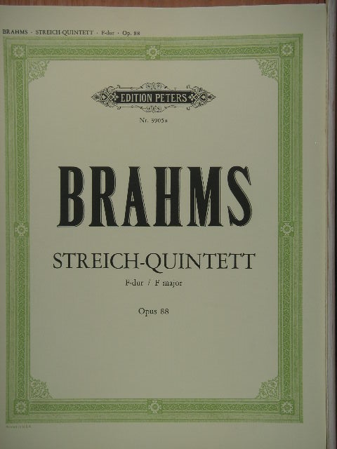 Image for Streich-Quintet in F major, Op. 88