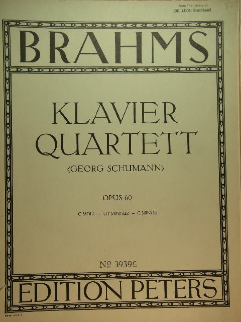 Image for Klavier Quartett C moll, Op. 60