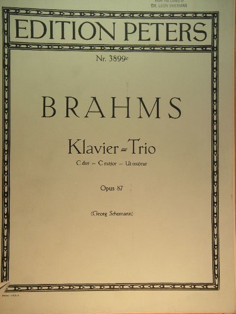 Image for Klavier Trio en C dur, Op. 87