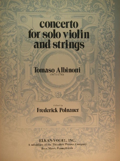 Image for Concerto for Solo Violin and Strings