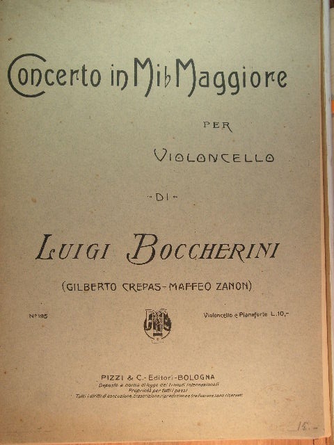 Image for Concerto in Mib Maggiore per Violoncello