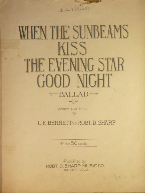 Image for When the Sunbeams Kiss the Evening Star Good Night