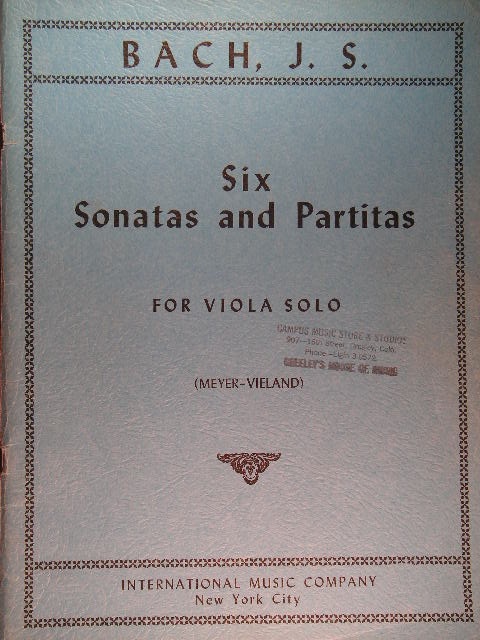 Image for Six Sonatas and Partitas for Viola Solo