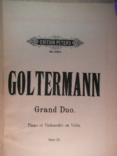 Image for Grand duo for Piano and Cello (or Viola) Op.25