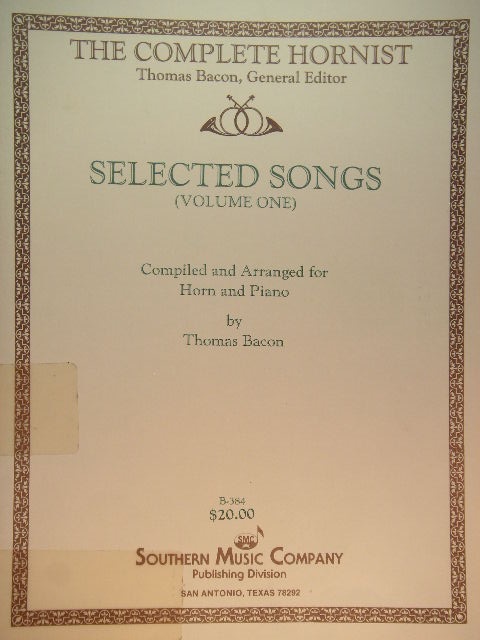 Image for ALBUMS: Selected Songs [for Horn and Piano] Two Volumes.