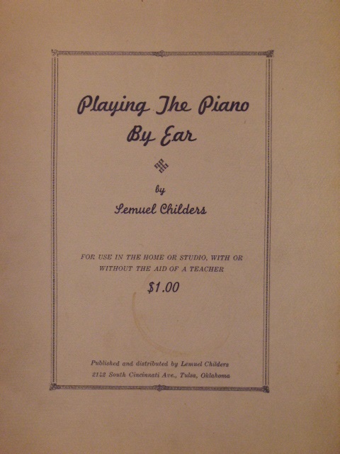Image for Playing the Piano By Ear
