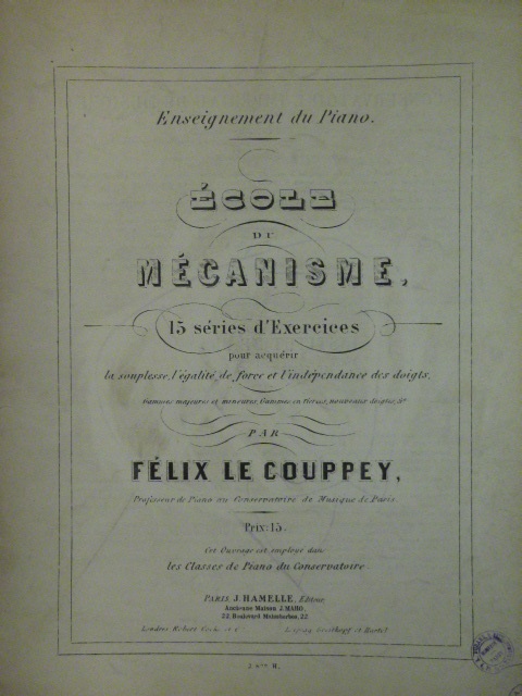Image for Ecole du Mecanisme (15 Exercises)