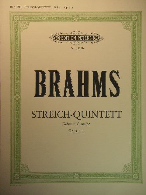 Image for String Quintet in G major Op. 111