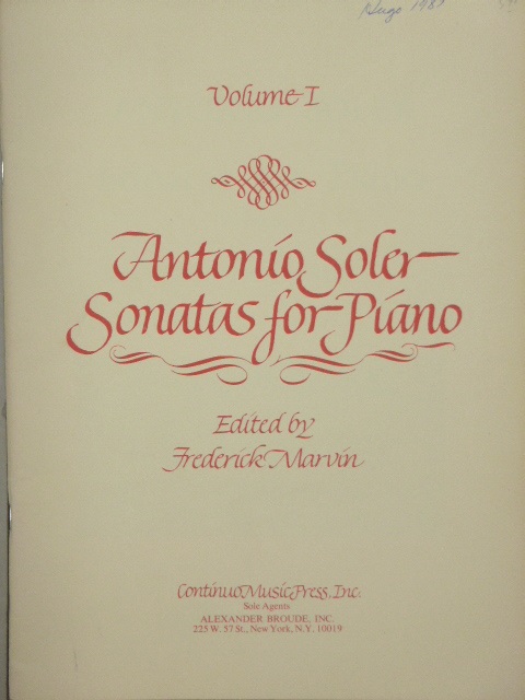 Sonatas for Piano Vol. 1