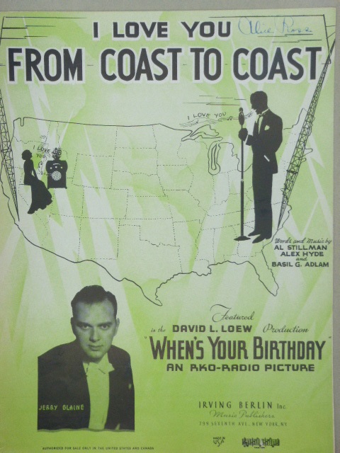 I Love You From Coast To Coast