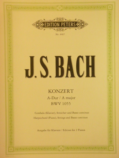 Image for Piano Concerto A major BWV 1055