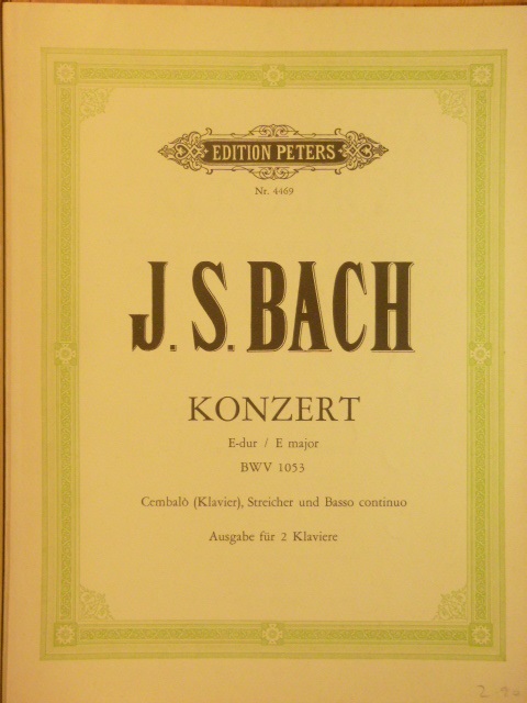 Image for Piano Concerto E major BWV 1053