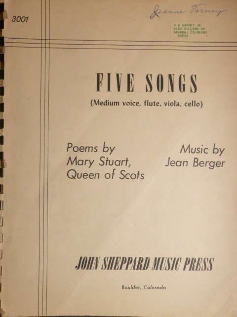 Image for Five Songs