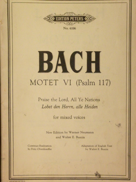Image for Motet VI (Psalm 117)