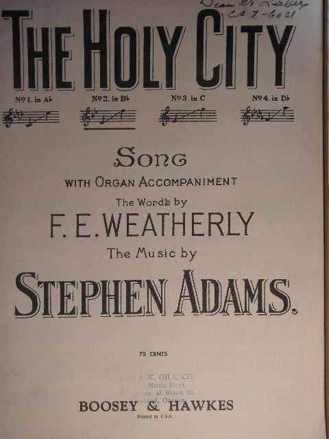 Image for The Holy City