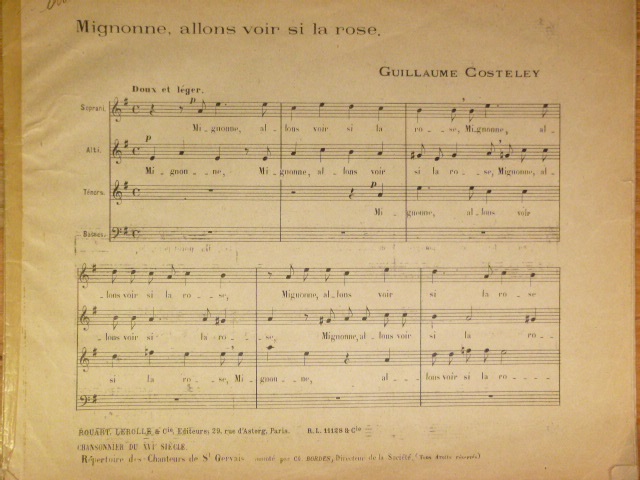 Image for Mignonne, allons voir si la rose