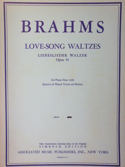 Image for Liebeslieder Walzer Op. 52