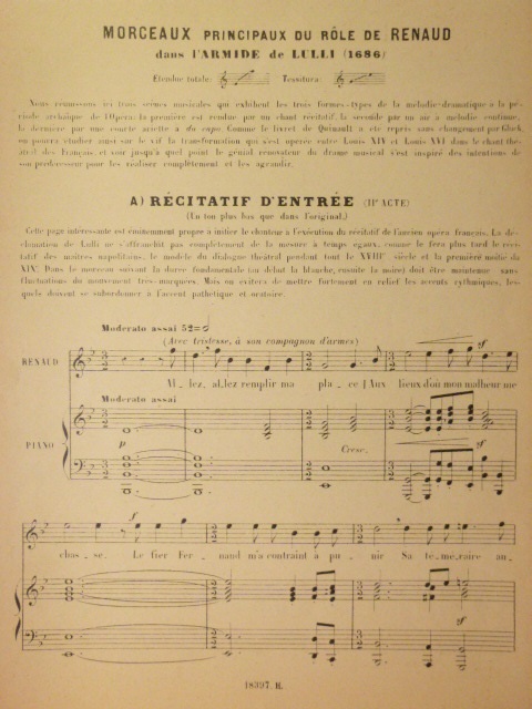 Image for [The three principal songs sung by Renaud] (from 'Armide')