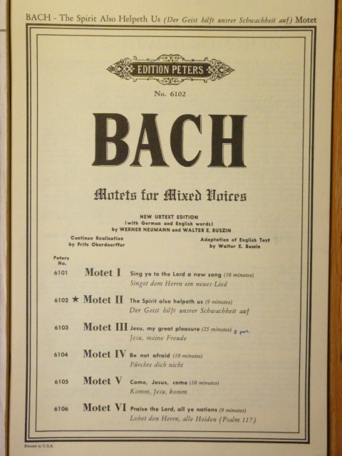 Image for Der Geist helft unsrer Schwachbeit auf