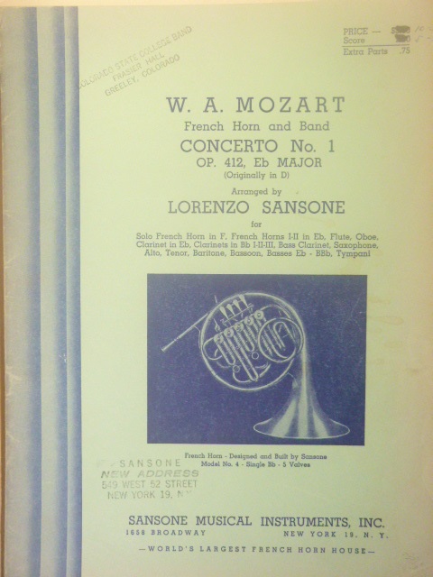 Image for Concerto No. 1  for French Horn, Op. 412