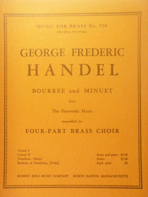 Image for Bourree and Minuet from "The Fireworks Music"