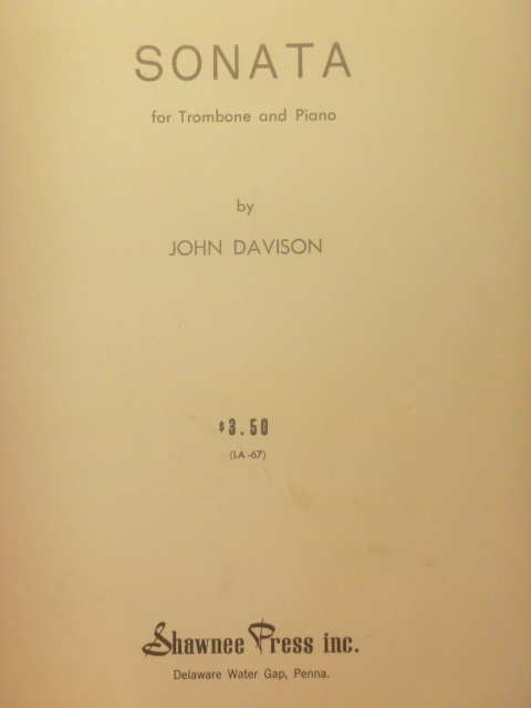 Image for Sonata for Trombone and Piano