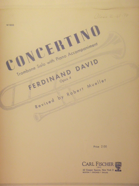 Image for Concertino for Trombone Op. 4