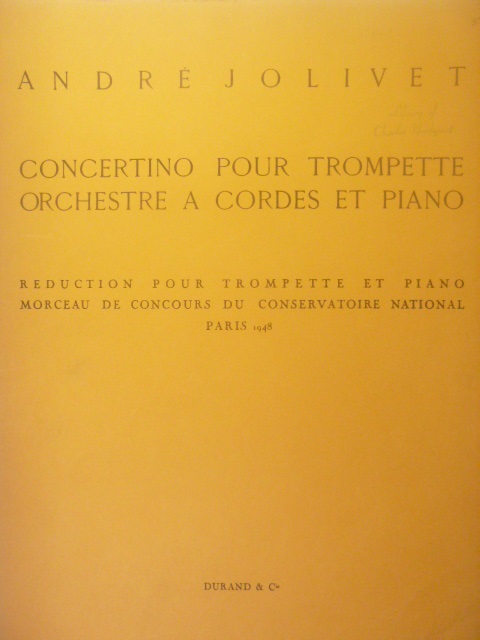 Image for COLLECTION: Concertino pour Trompette Orchester a Cordes et Piano