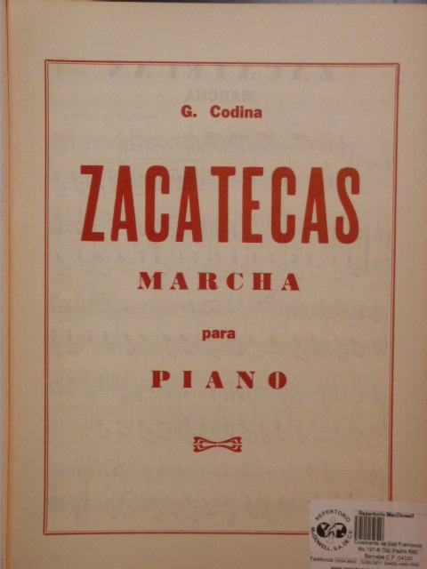 Image for Zacatecas March