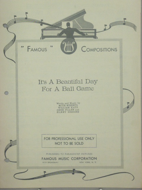 Image for It's A Beautiful Day For A Ball Game