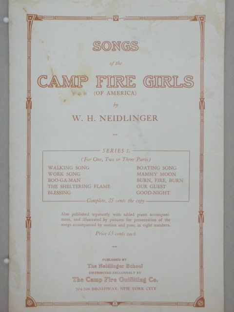 Image for ALBUM: Songs of the Camp Fire Girls