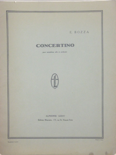 Image for Concertino for Alto Saxophone and Orchestra