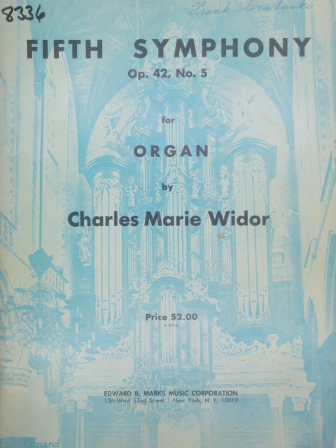 本 Charles-Marie Widor Symphonies Op. 42