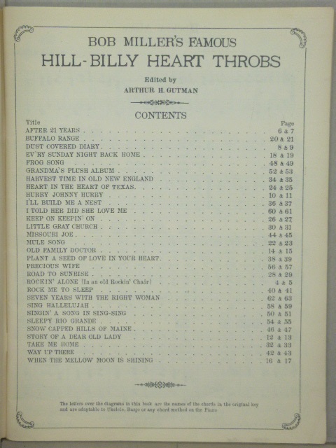 Album: Bob Miller's Famous Hill-Billy Heart Throbs