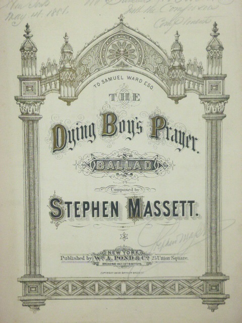 The Dying Boy's Prayer