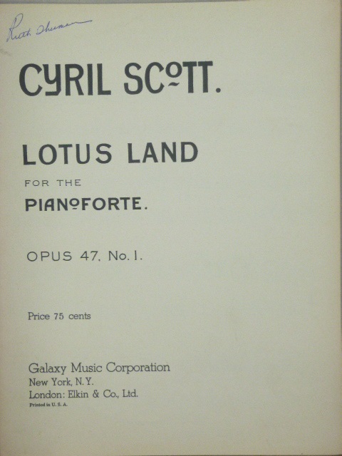 Lotus Land Op. 47 No. 1