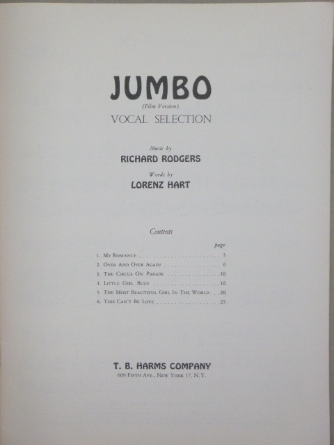 ALBUM: Vocal Selections: Jumbo
