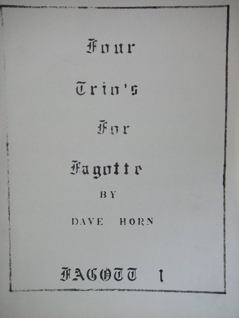 Image for Four Trio's for Fagotte