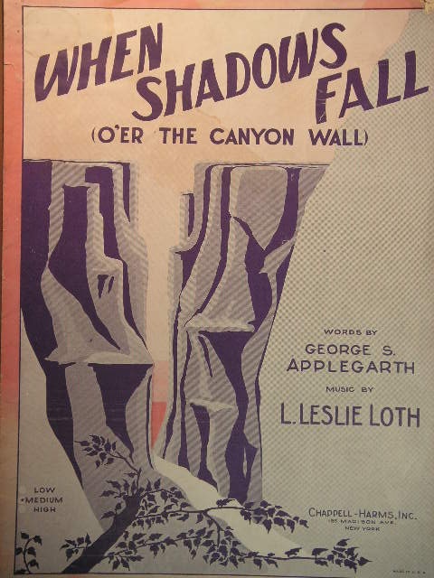 Image for When Shadows Fall O'er the Canyon Wall