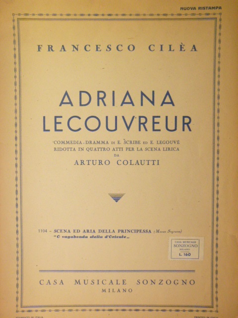 Image for O Vagabonda Stella d'Ortente (from Adriana Lecouvreur)