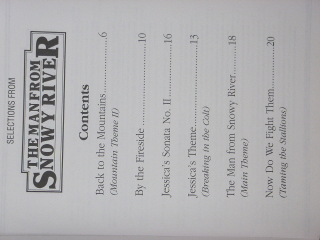The Man From Snowy River (Piano Selections)