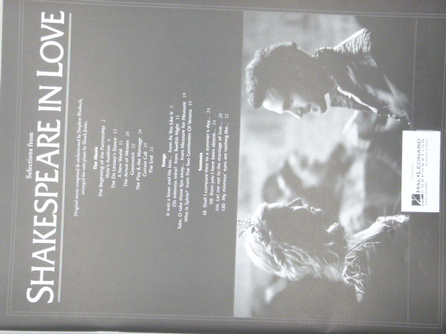 Shakespeare In Love (Piano Selections)