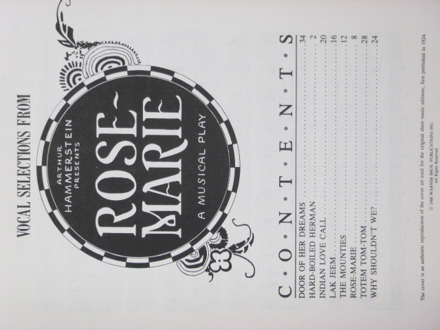 Rose-Marie (Vocal Selections)