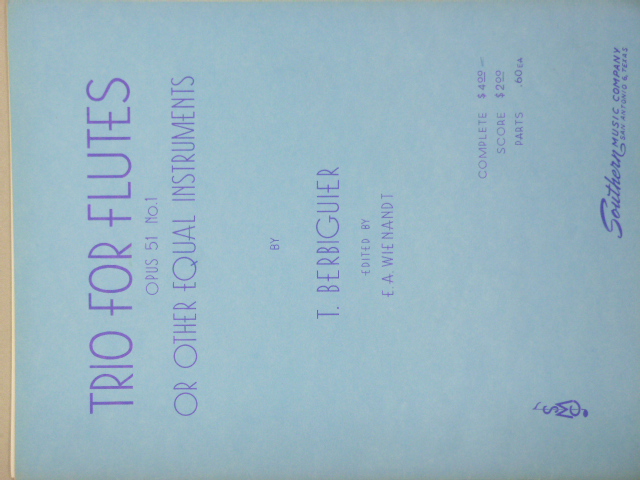 Trio fo Three Flutes Op.51 No.1