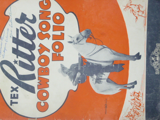 Tex Ritter Cowboy Song Folio